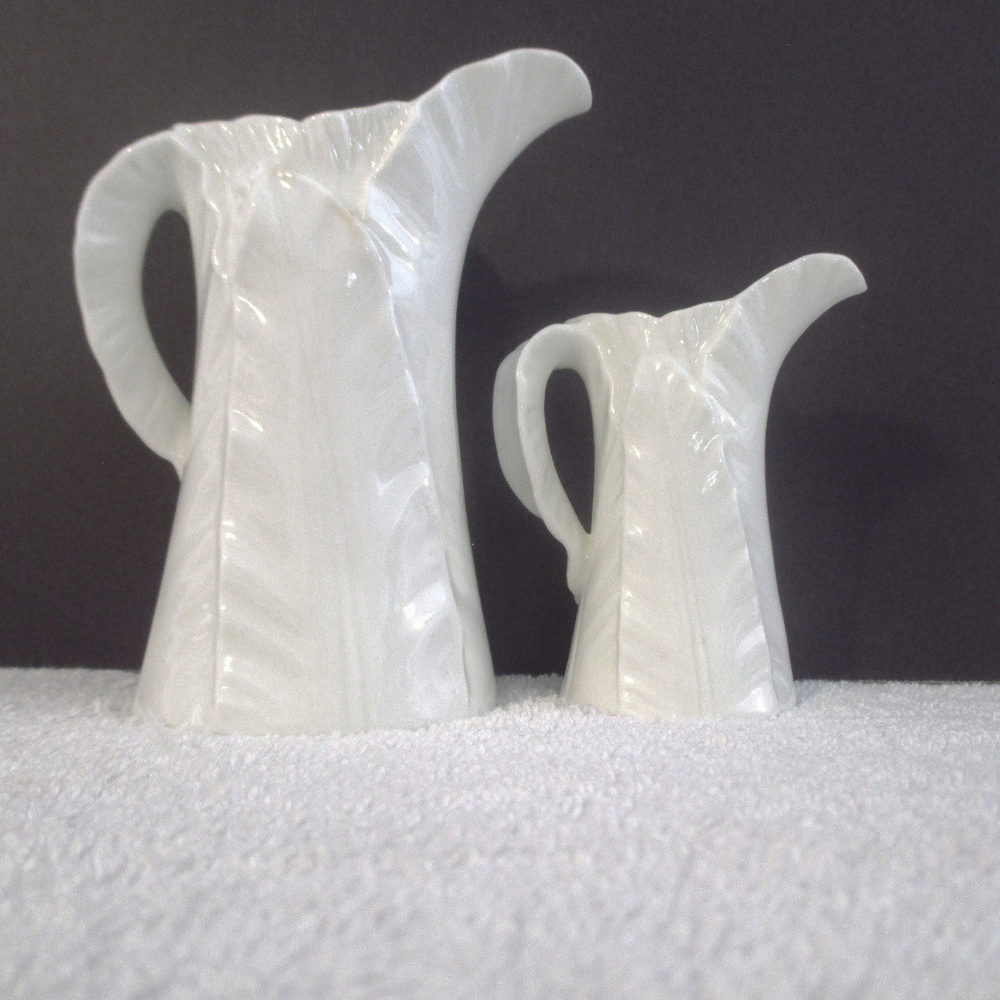 2 Royal Worchester Fern Leaf Creamers